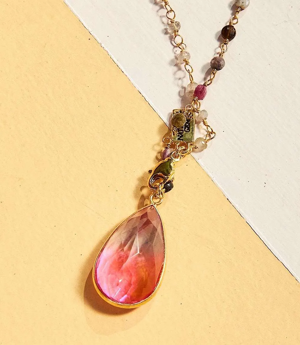 Teardrop Gemstone Necklace sold by Karen Kane product image thumbnail 4