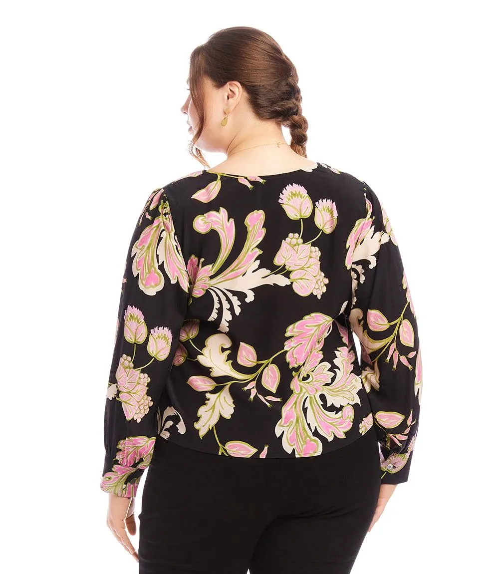 Plus Size Drape Front Top sold by Karen Kane product image thumbnail 3