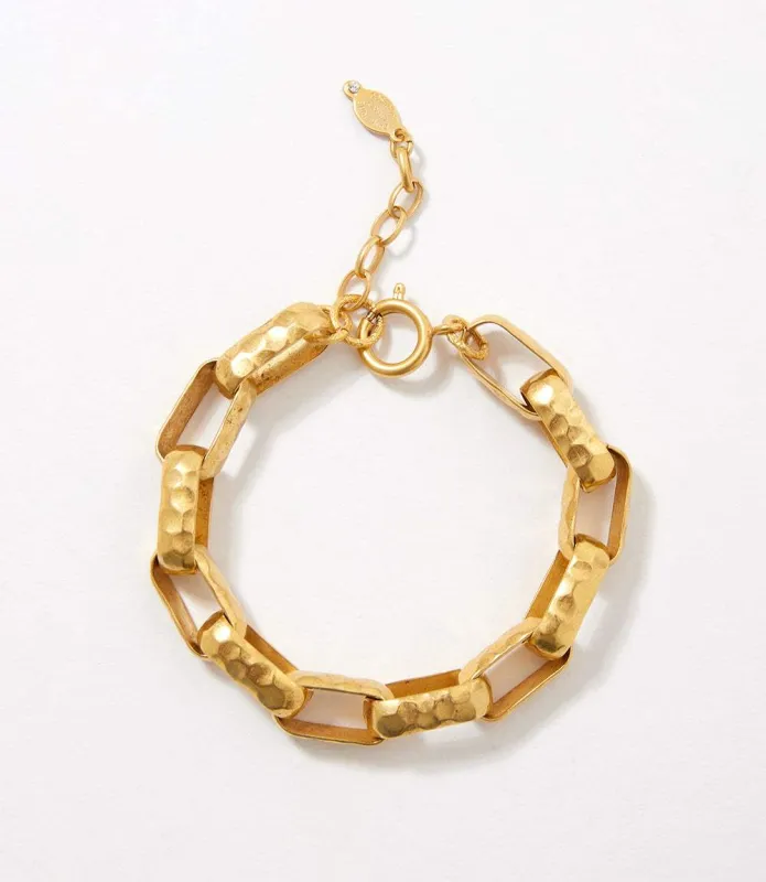 Hammered Chain Link Bracelet sold by Karen Kane