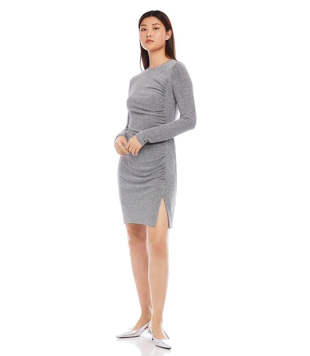 Long Sleeve Shirred Metallic Dress sold by Karen Kane product image thumbnail 4