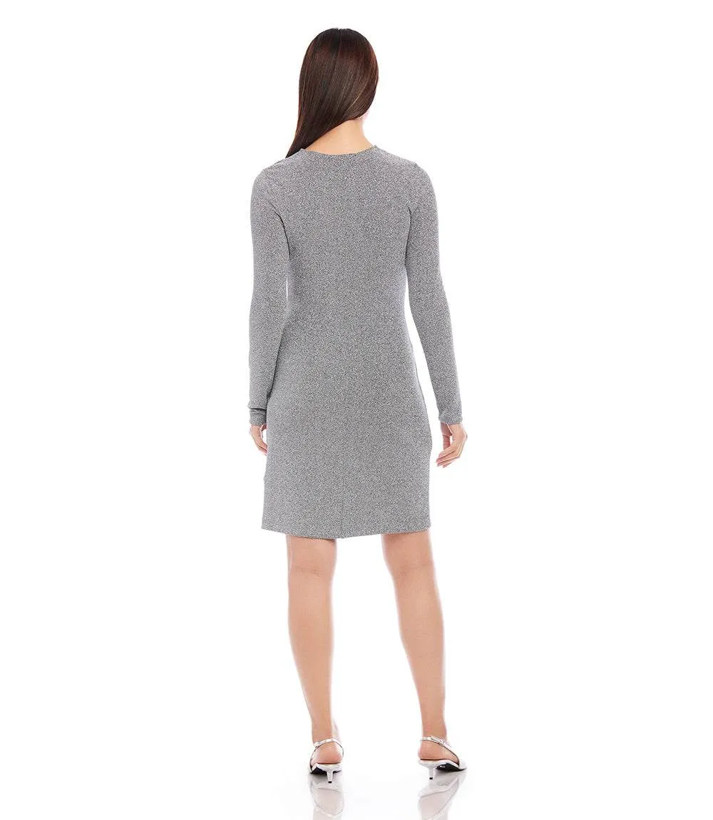 Long Sleeve Shirred Metallic Dress sold by Karen Kane product image thumbnail 5