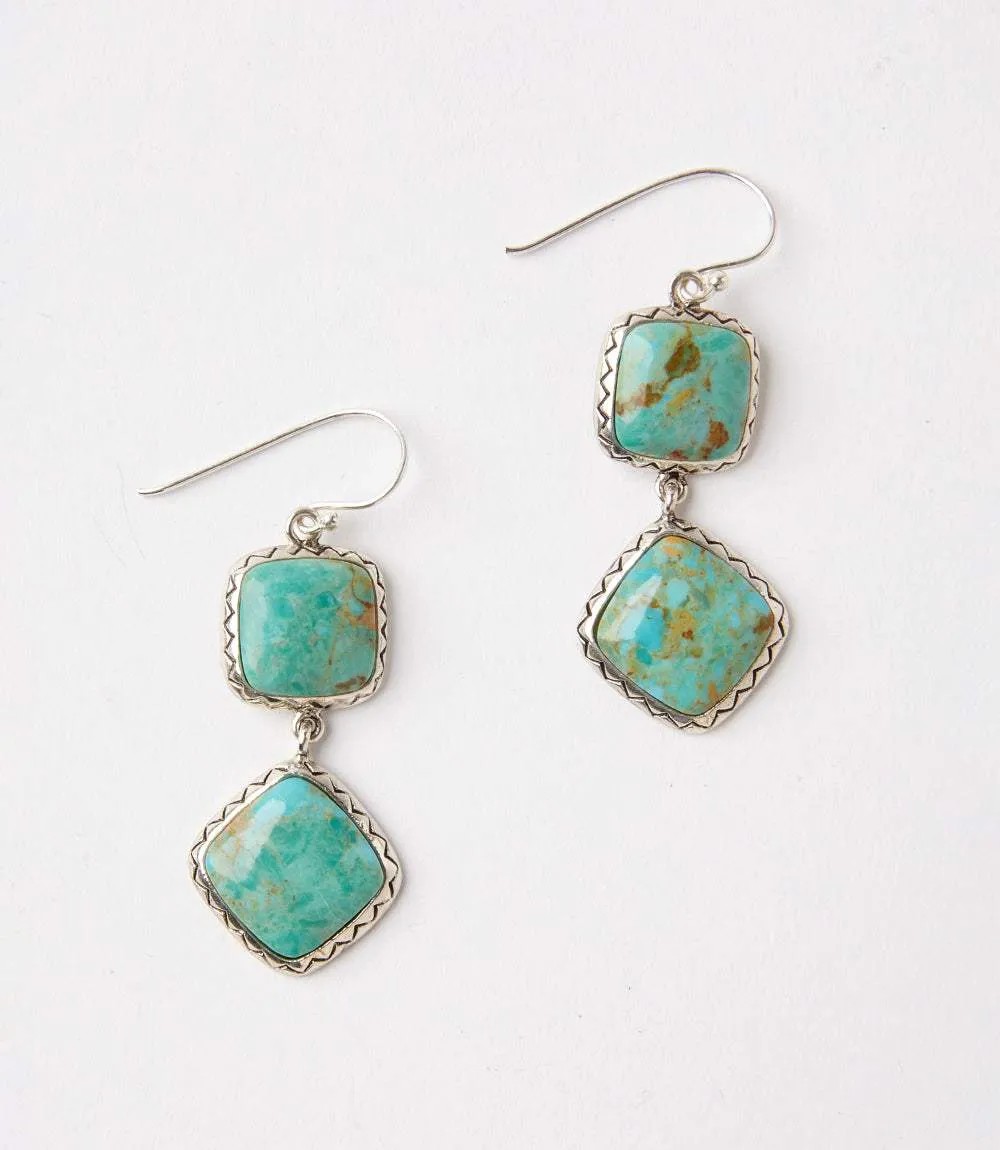 Double Drop Turquoise Earrings sold by Karen Kane