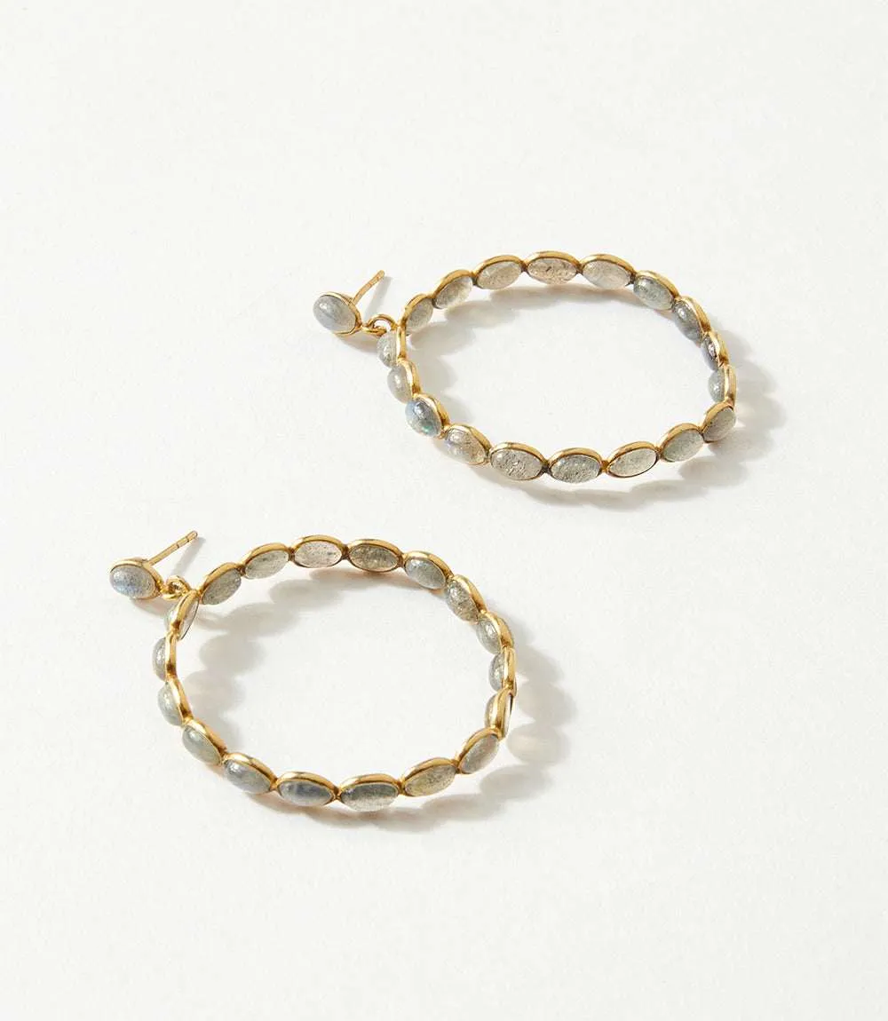 Gemstone Hoop Earrings sold by Karen Kane product image thumbnail 5