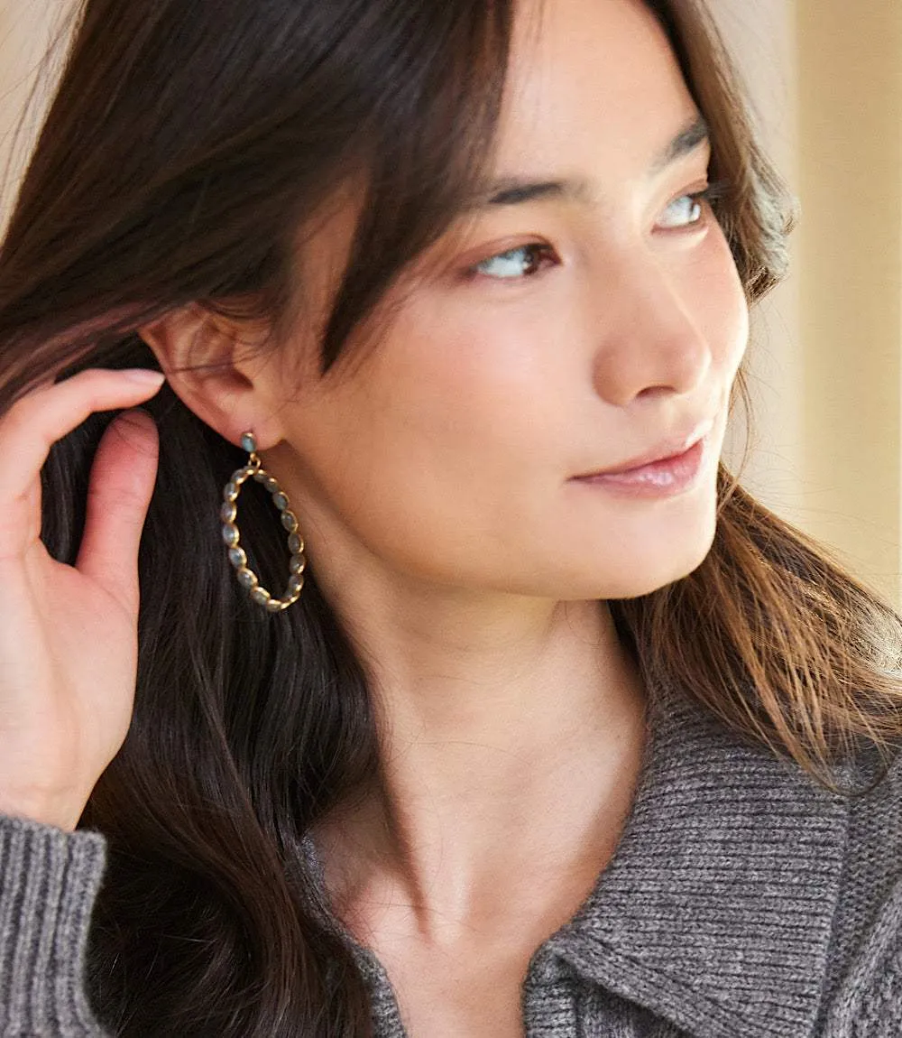 Gemstone Hoop Earrings sold by Karen Kane product image thumbnail 4