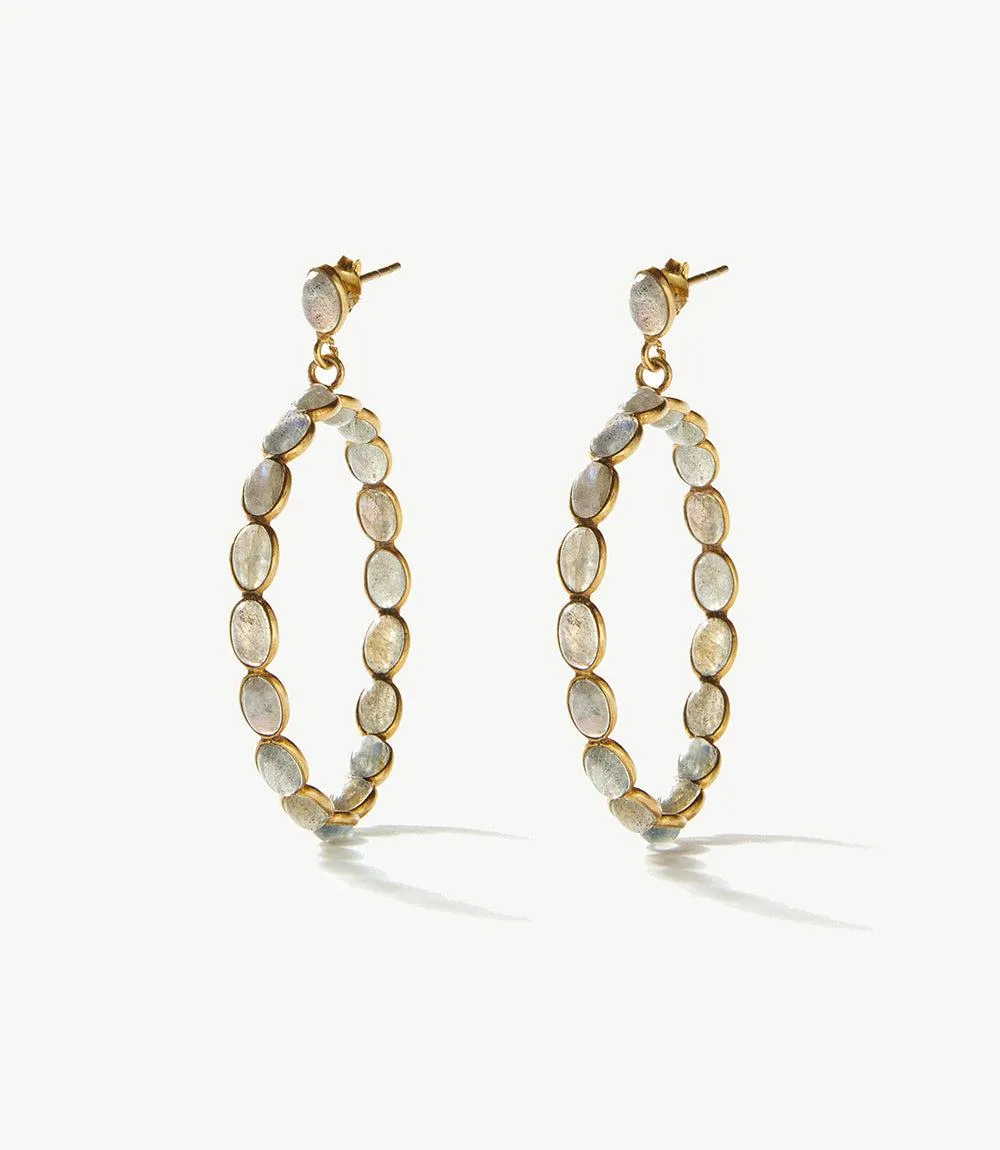 Gemstone Hoop Earrings sold by Karen Kane product image thumbnail 3