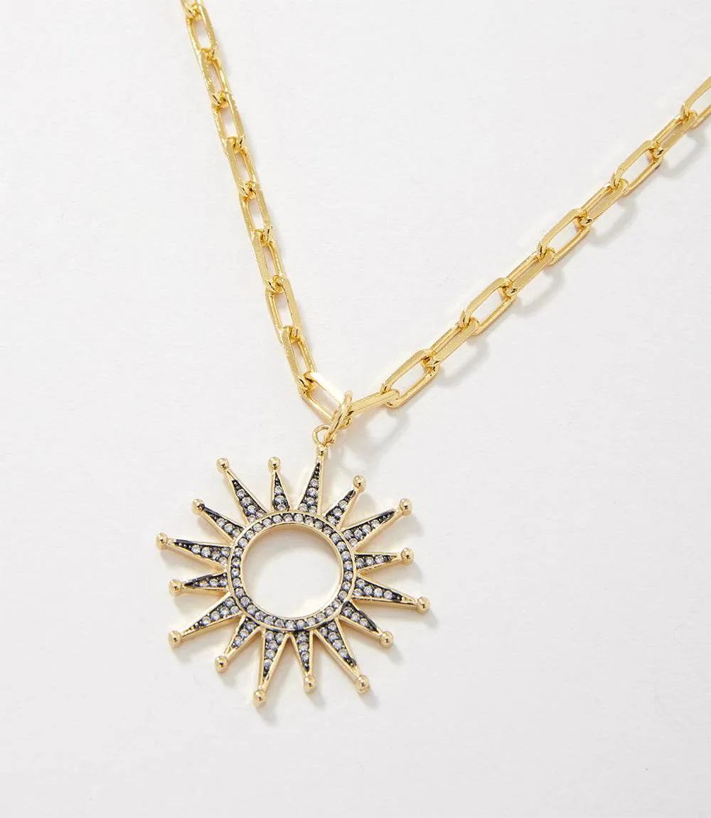 Pavé Sunburst Necklace sold by Karen Kane product image thumbnail 3