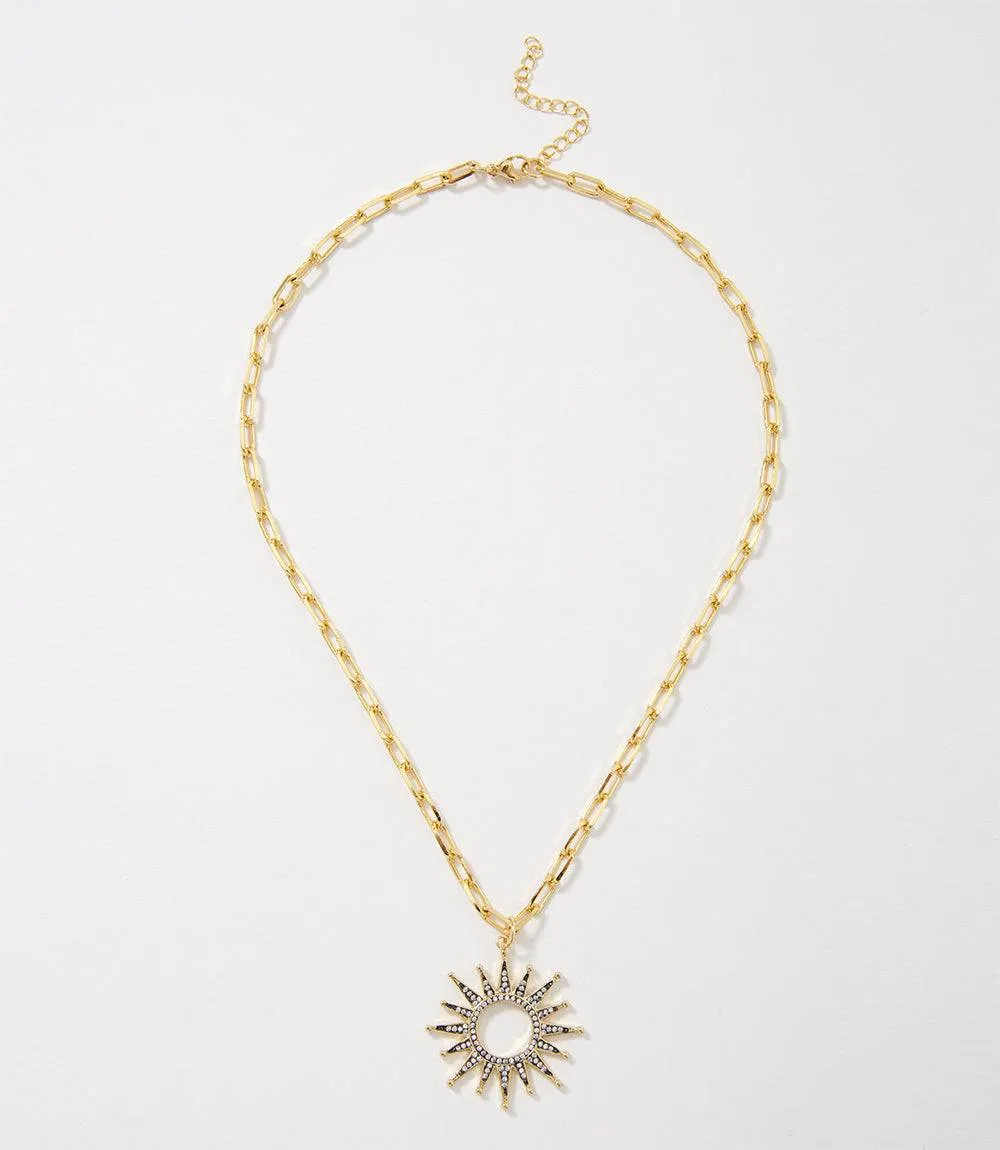 Pavé Sunburst Necklace sold by Karen Kane product image thumbnail 4