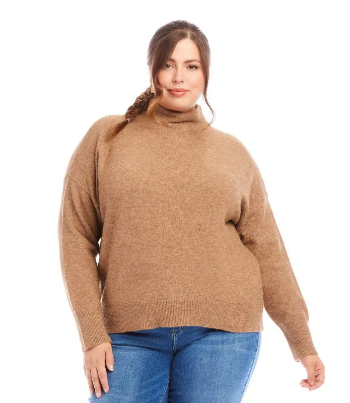 Plus Size Mock Neck Sweater made by Karen Kane
