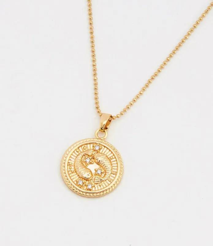 Pisces Coin Necklace made by Karen Kane