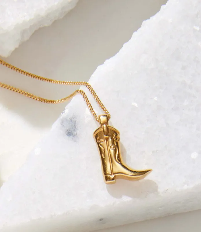 Cowboy Boot Necklace sold by Karen Kane