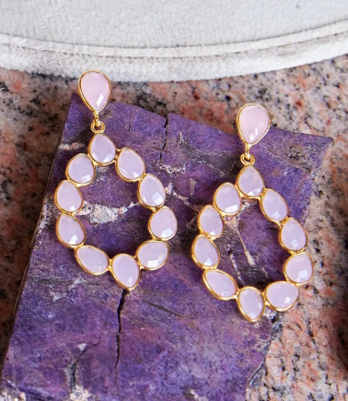 Multi Gemstone Drop Earrings sold by Karen Kane