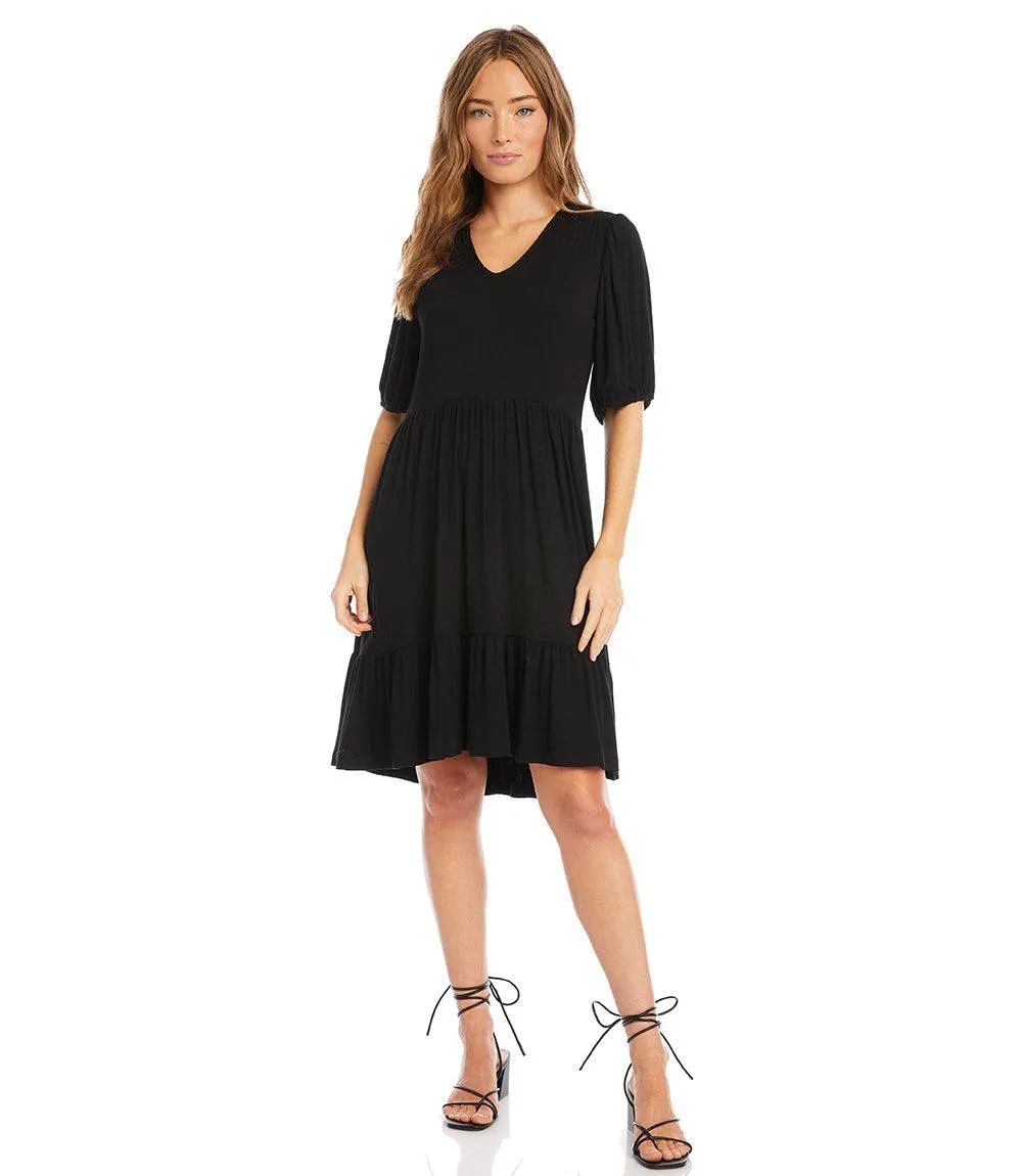 Petite Size Puff Sleeve Tiered Dress sold by Karen Kane product image thumbnail 2