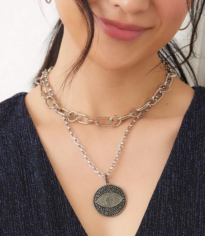 Pavé Crystal Pendant Necklace made by Karen Kane