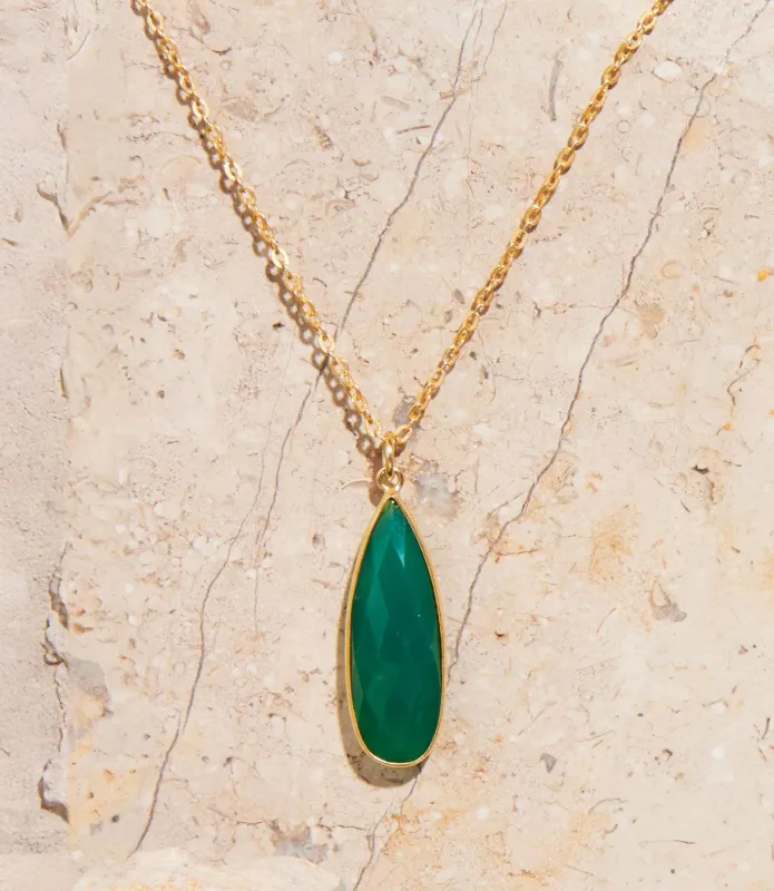 Green Onyx Quartz Necklace sold by Karen Kane