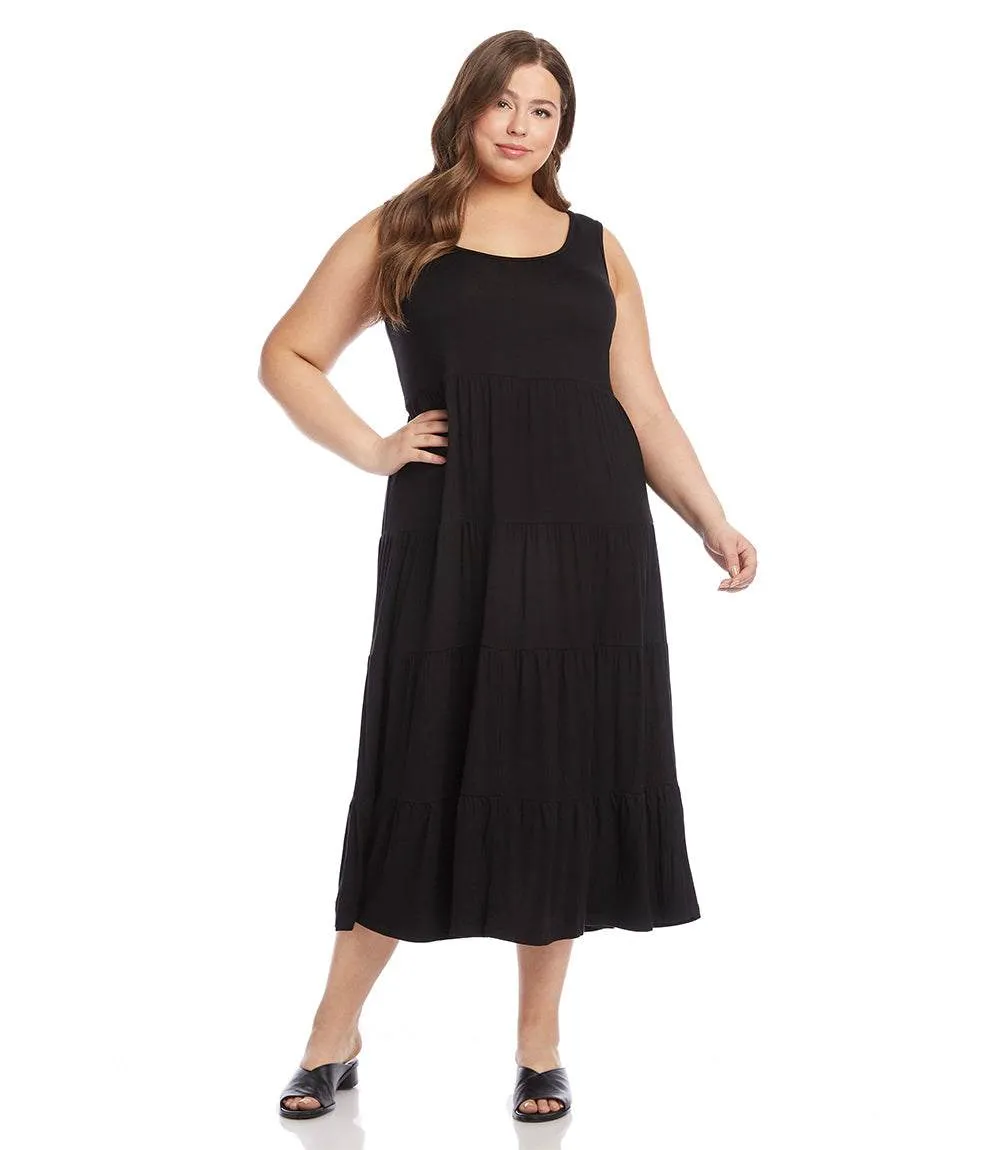Plus Size Tiered Midi Dress sold by Karen Kane product image thumbnail 4