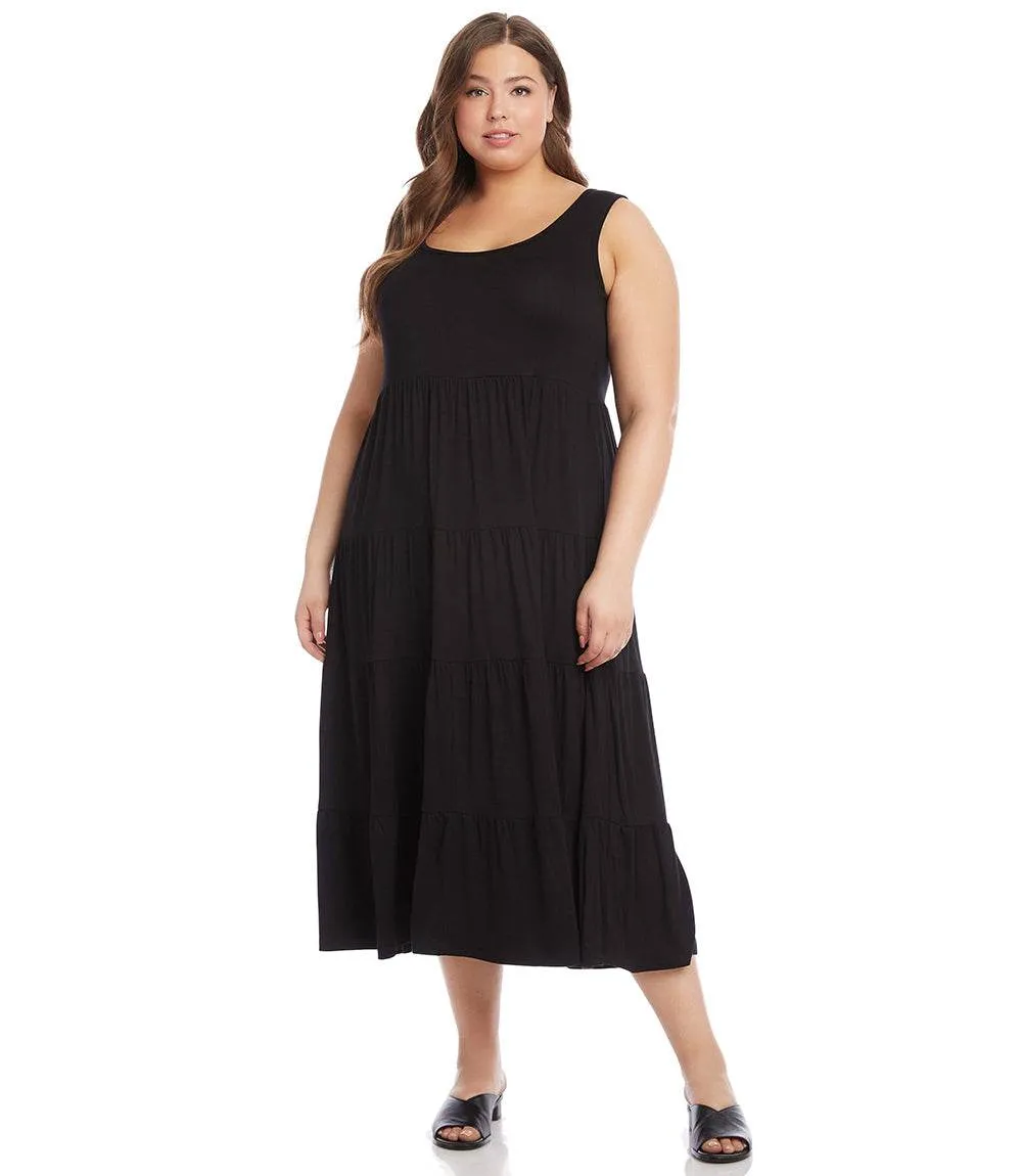 Plus Size Tiered Midi Dress sold by Karen Kane product image thumbnail 2