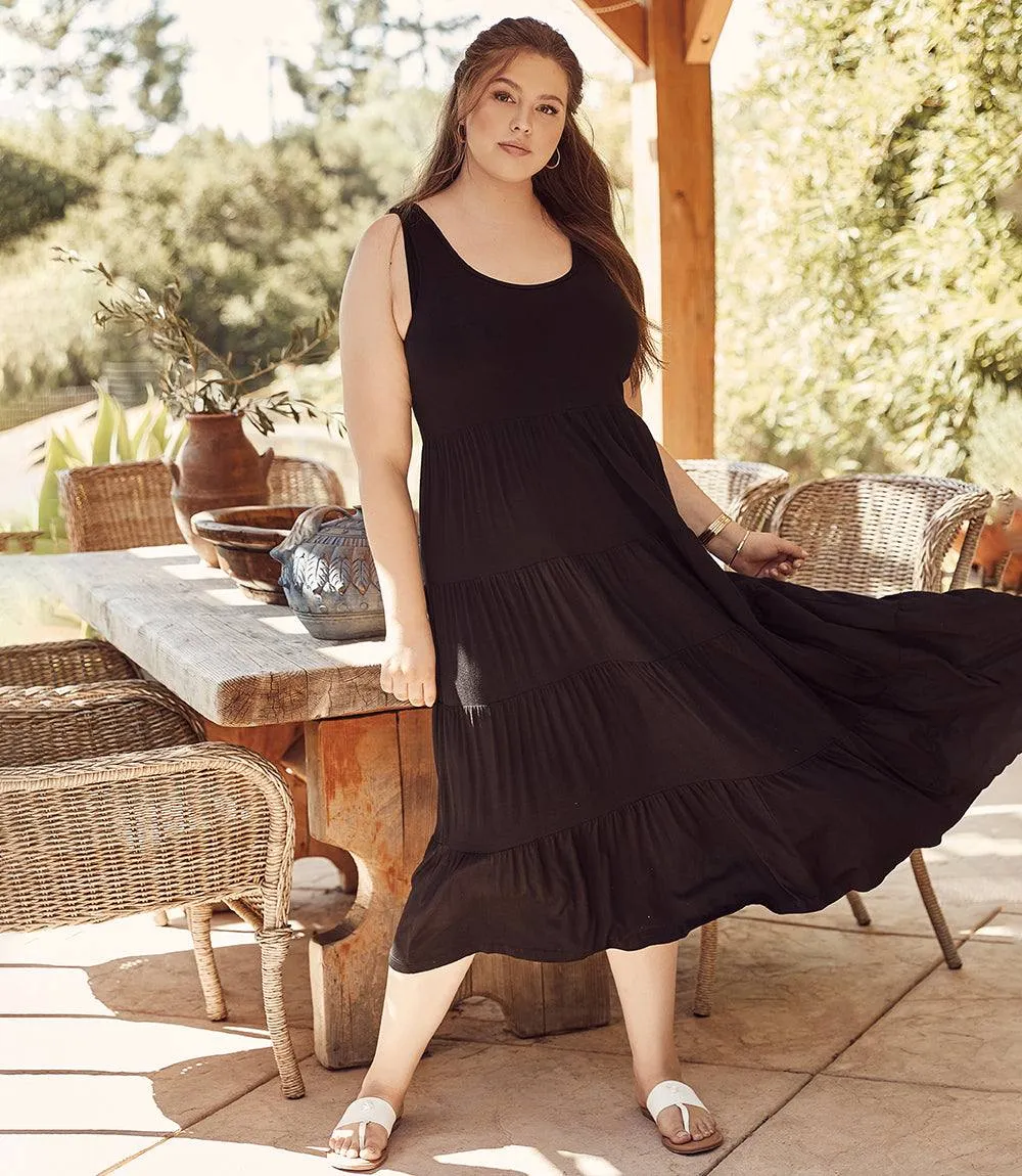 Plus Size Tiered Midi Dress sold by Karen Kane product image thumbnail 5