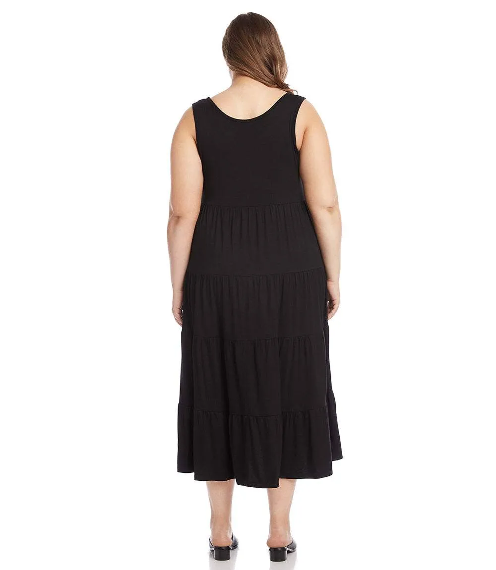 Plus Size Tiered Midi Dress sold by Karen Kane product image thumbnail 3