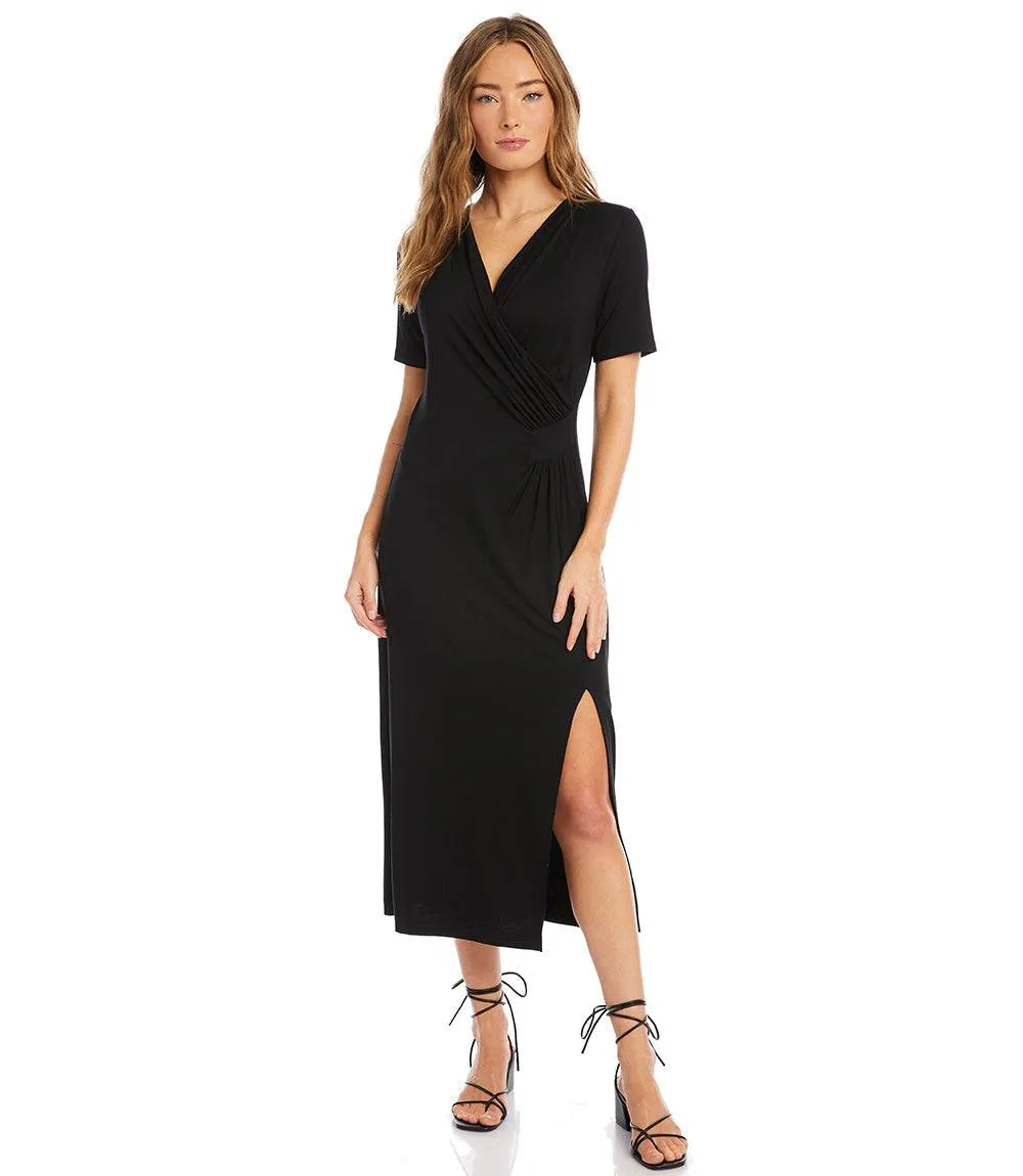 Petite Size Faux Wrap Midi Dress sold by Karen Kane product image thumbnail 3