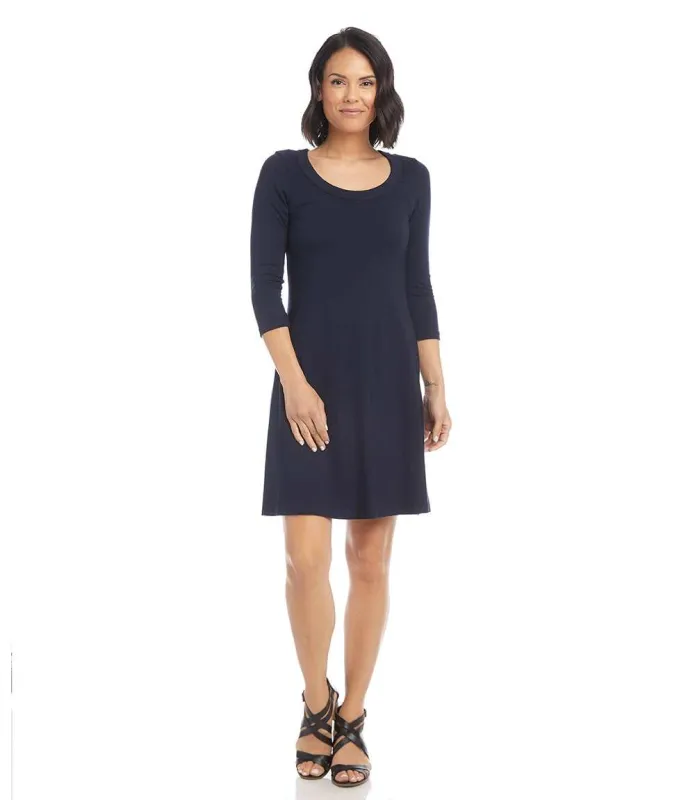 Petite Size Three Quarter Sleeve A-Line Dress sold by Karen Kane