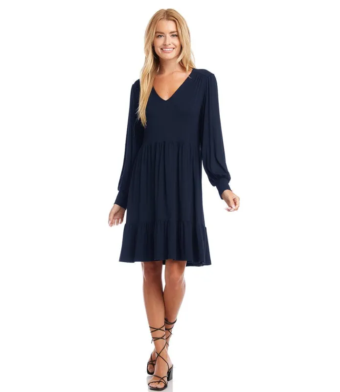 Petite Size Long Sleeve Tiered Dress sold by Karen Kane