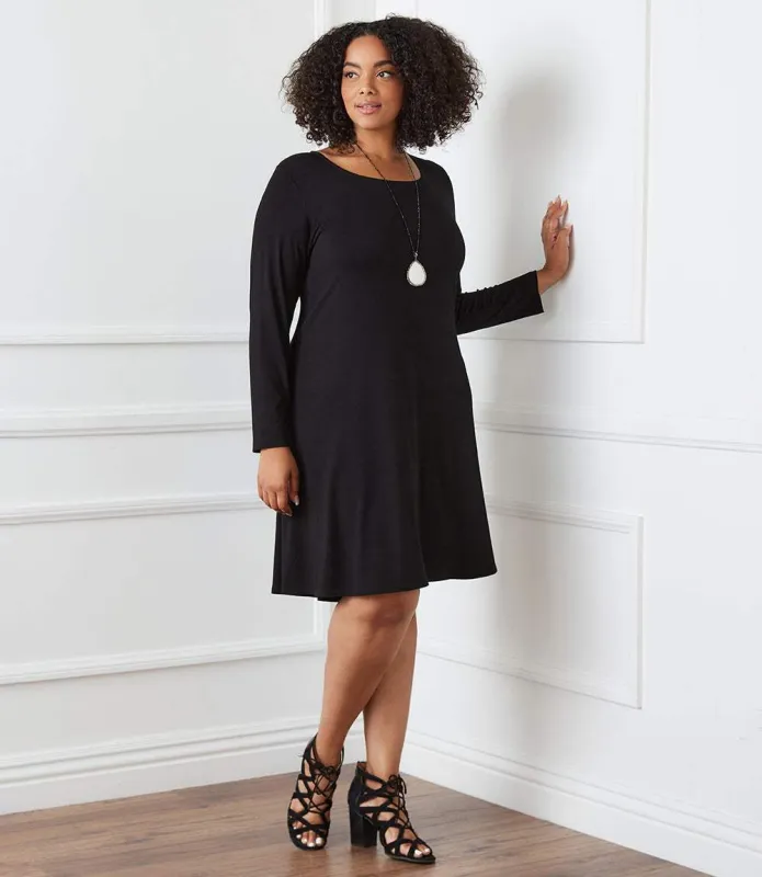 Plus Size Long Sleeve Maggie Dress sold by Karen Kane