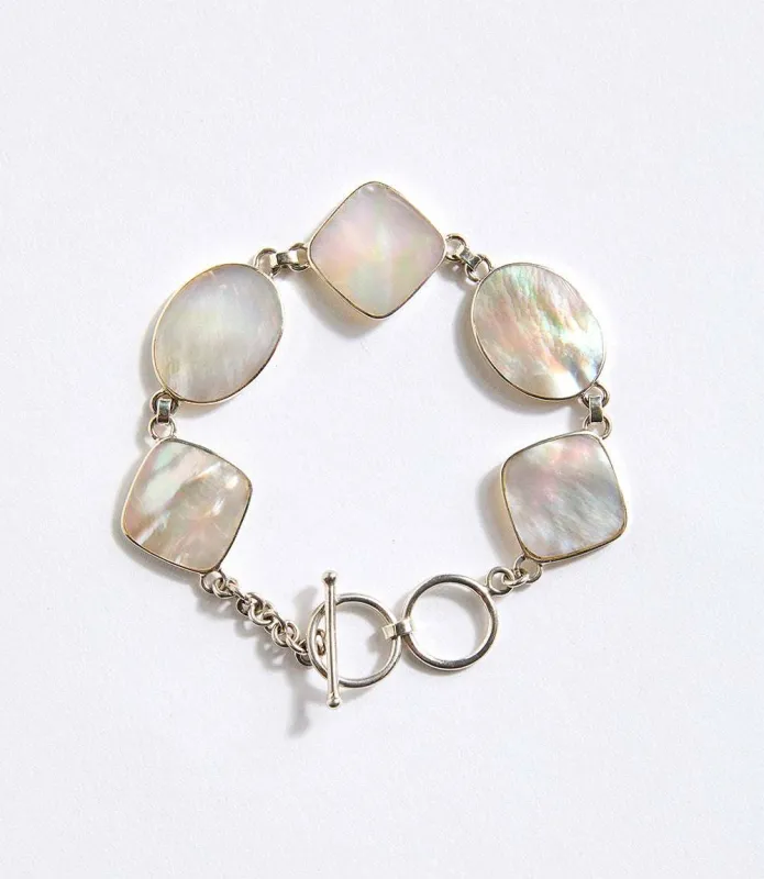 Mother of Pearl Station Bracelet sold by Karen Kane