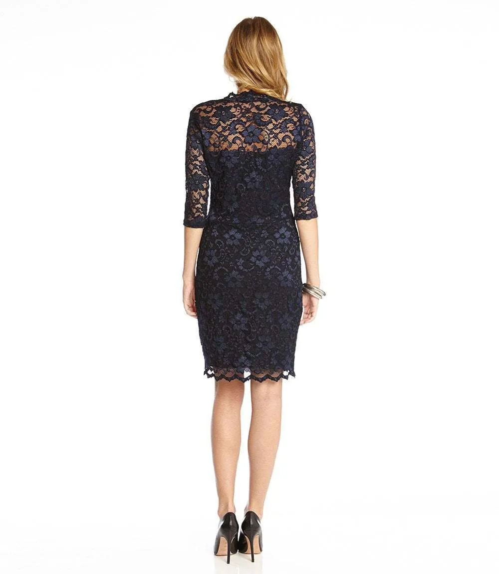 Petite Size V-Neck Scallop Lace Dress sold by Karen Kane product image thumbnail 4