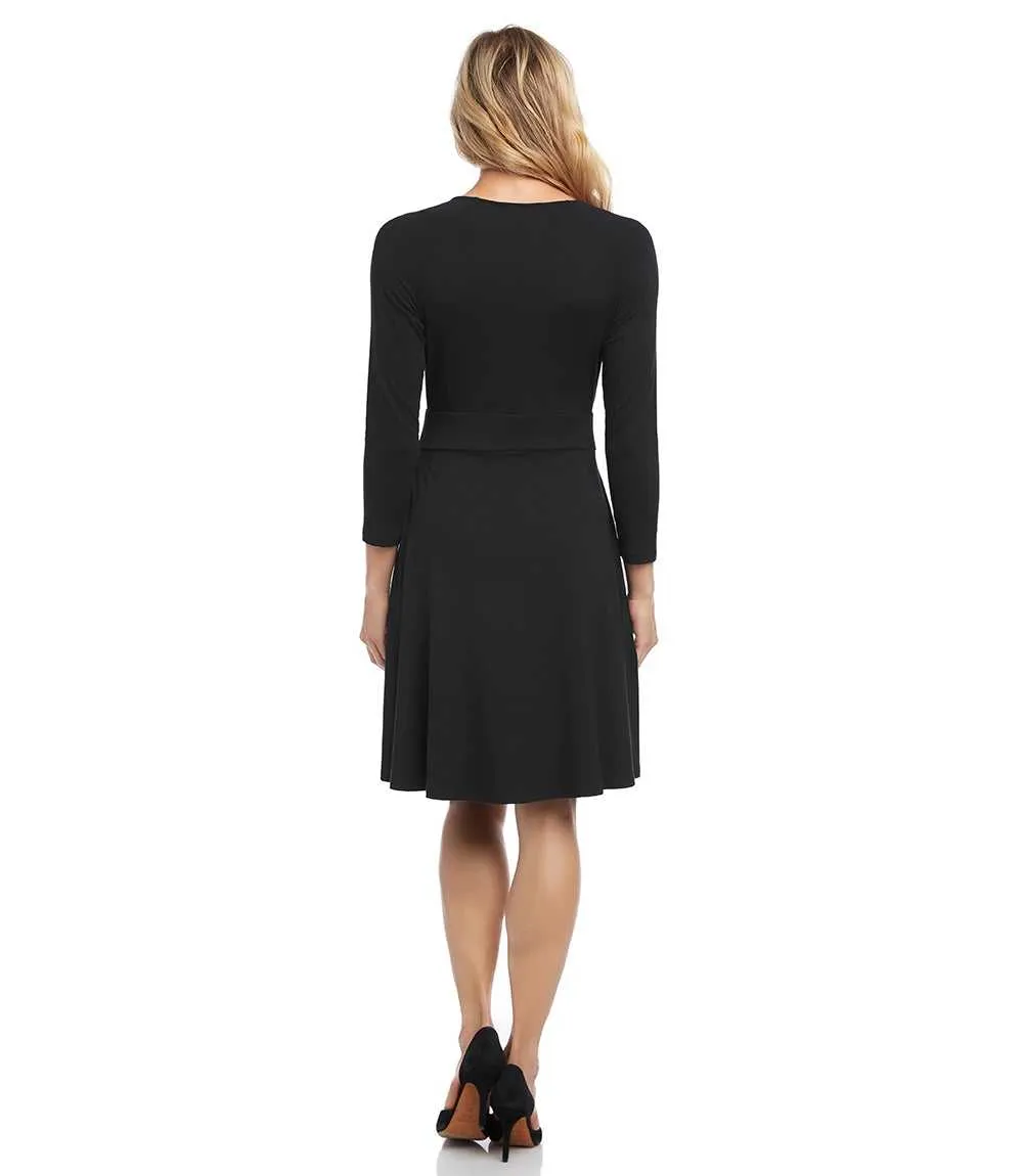 Faux Wrap Drape Dress sold by Karen Kane product image thumbnail 4