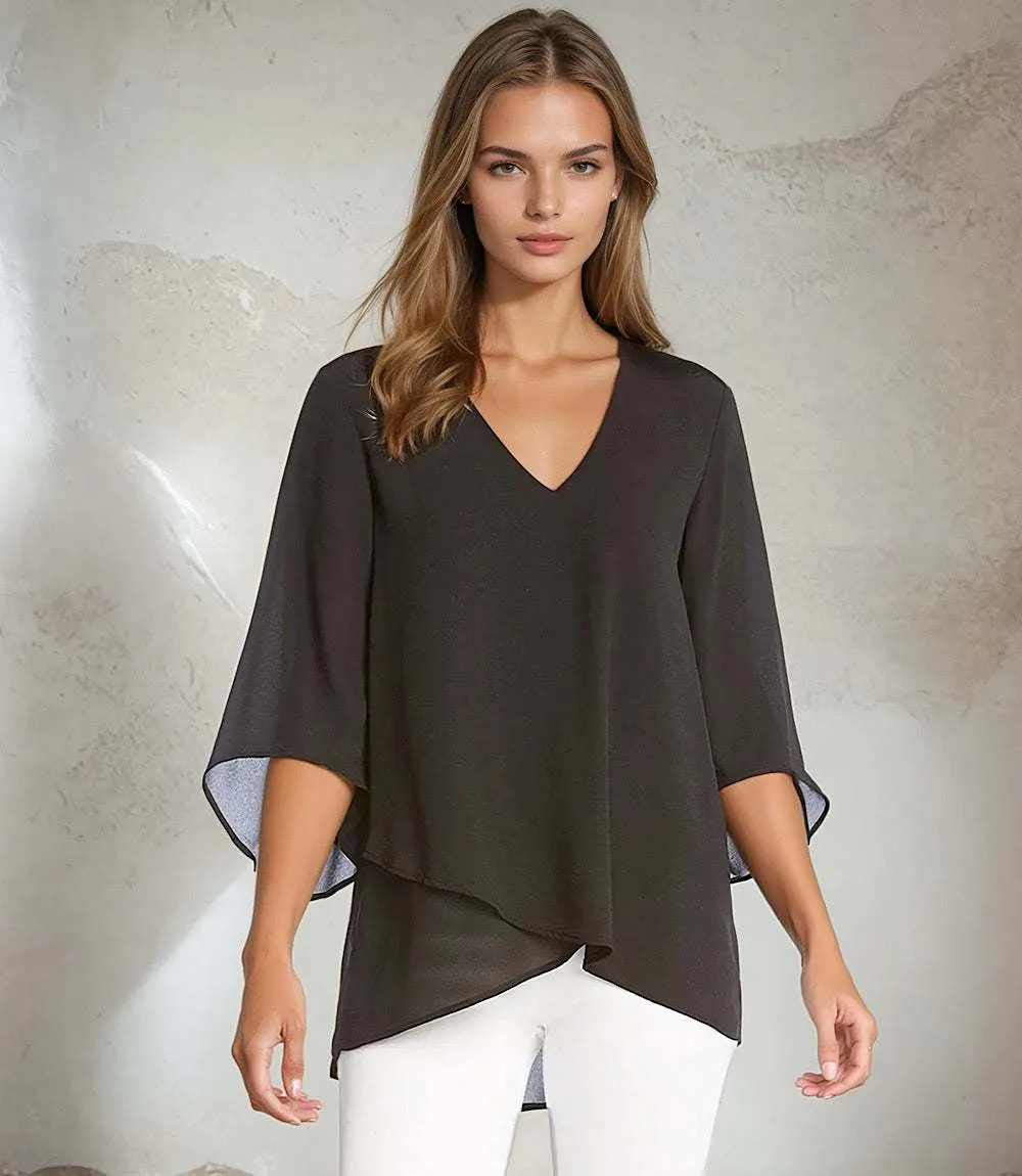 Bracelet Sleeve Asymmetric Top sold by Karen Kane