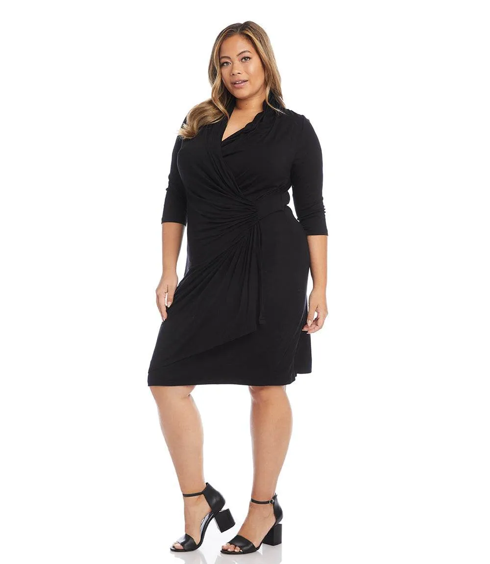 Plus Size Cascade Wrap Dress sold by Karen Kane product image thumbnail 5