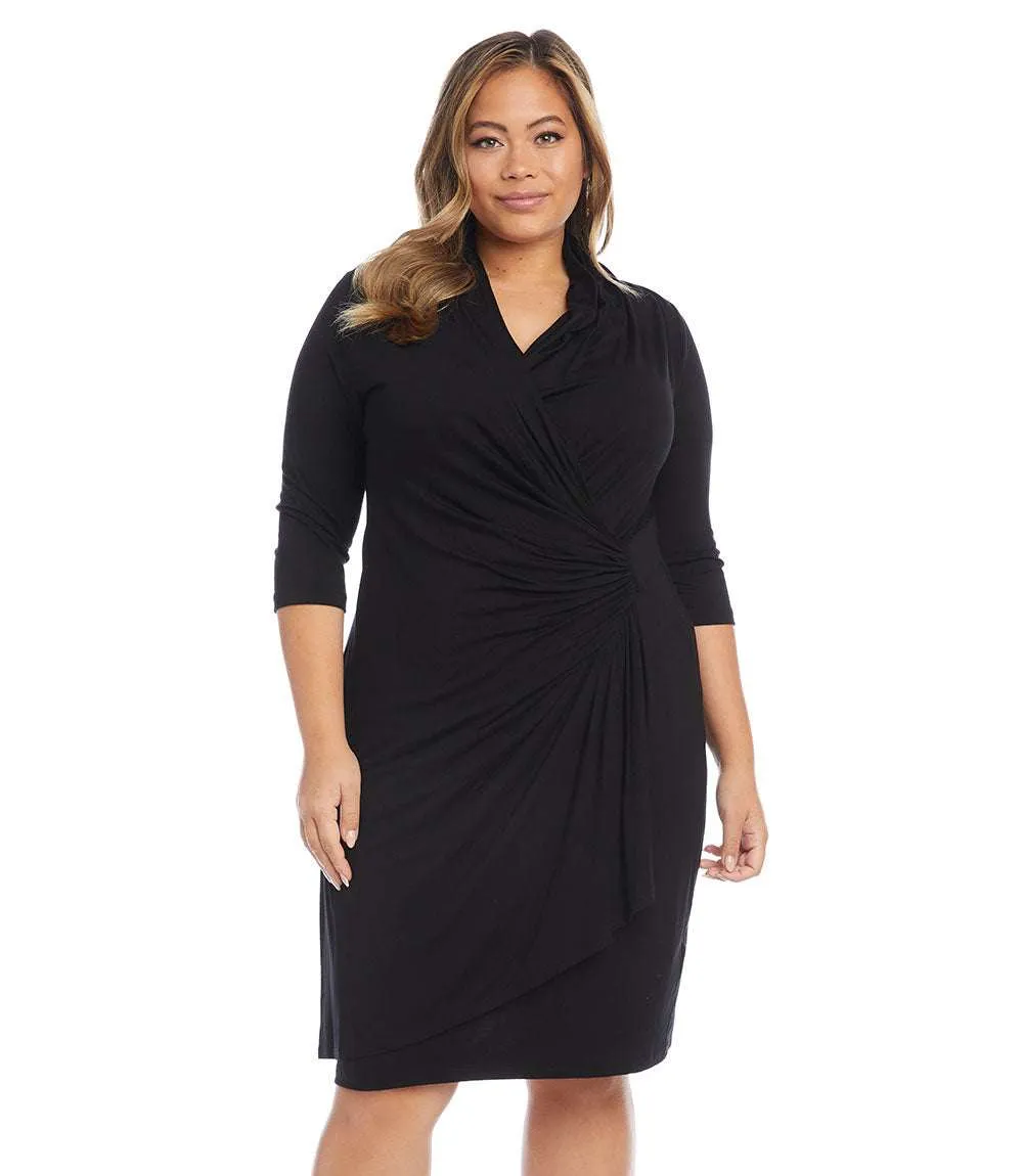Plus Size Cascade Wrap Dress sold by Karen Kane product image thumbnail 2