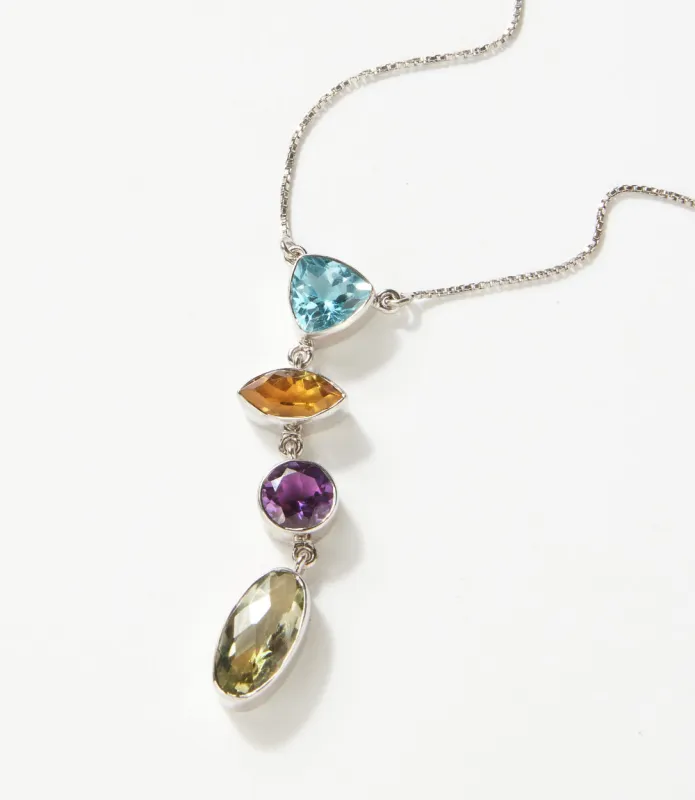 Multi Gemstone Necklace made by Karen Kane