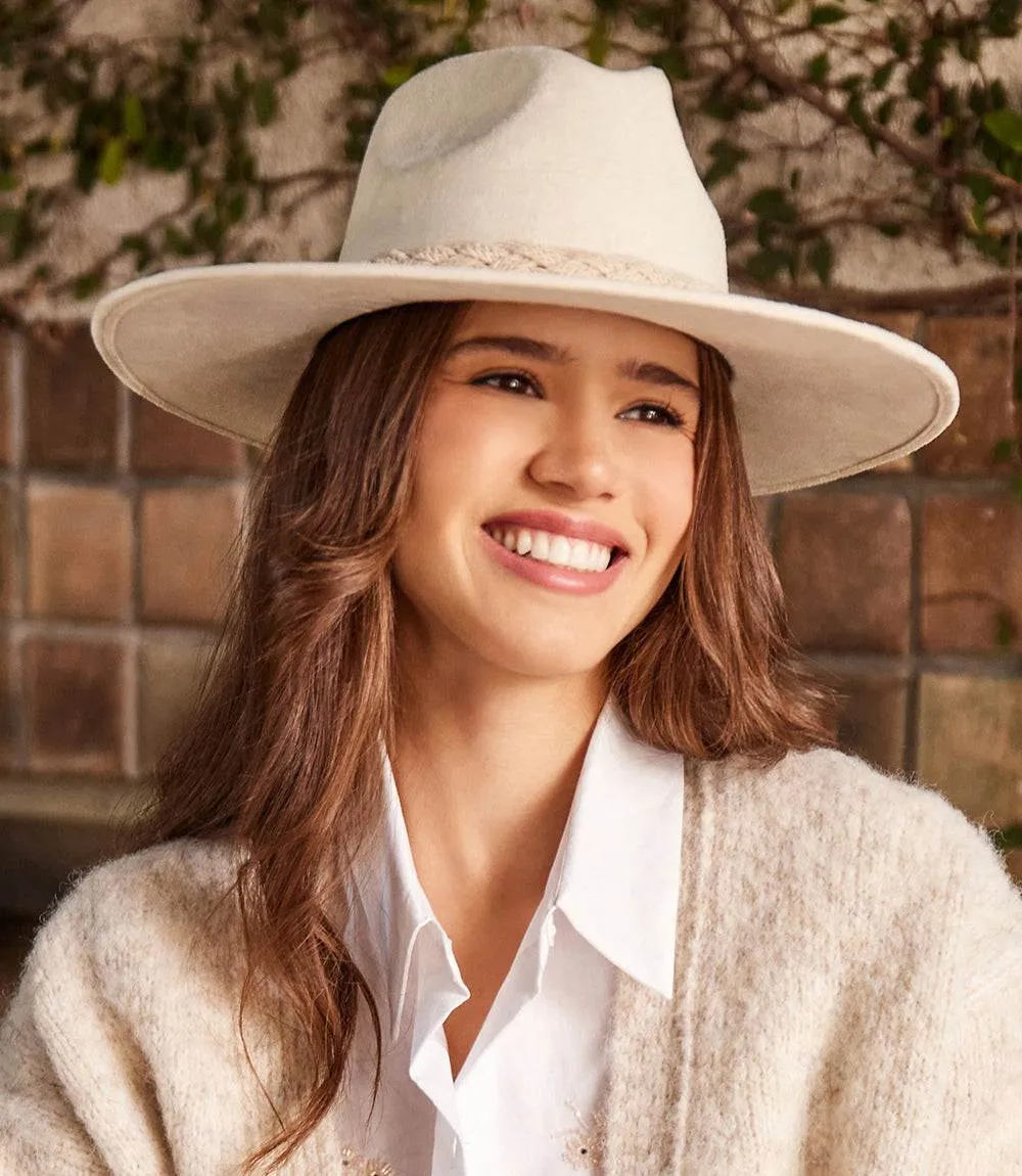 Braided Trim Fedora Hat sold by Karen Kane