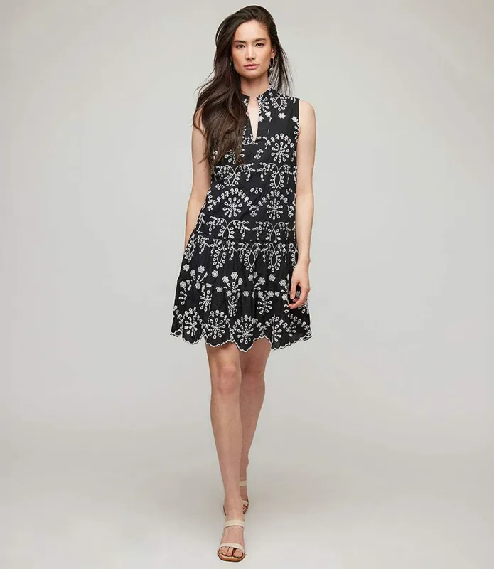 Petite Size Sleeveless Eyelet Dress made by Karen Kane