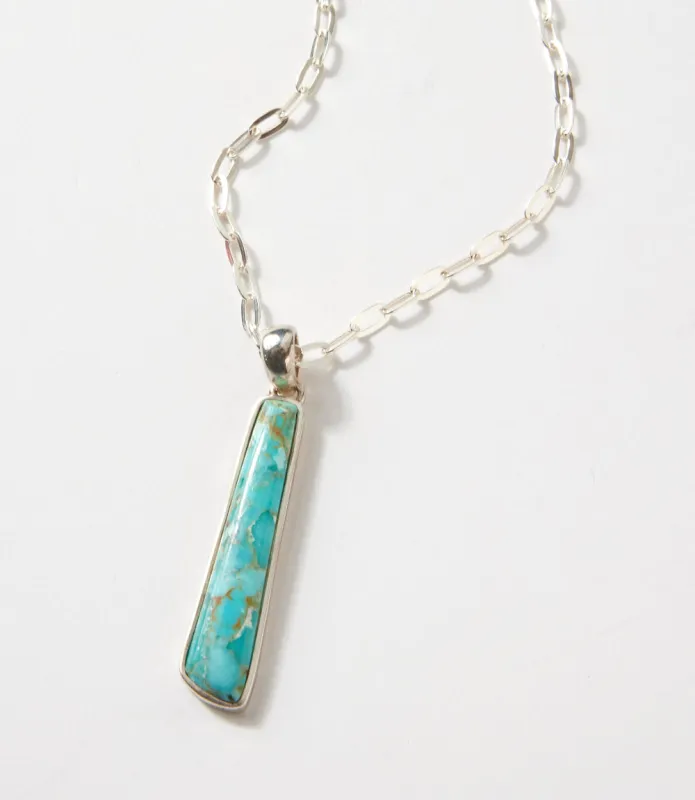 Pueblo Blue Turquoise Pendant Necklace sold by Karen Kane