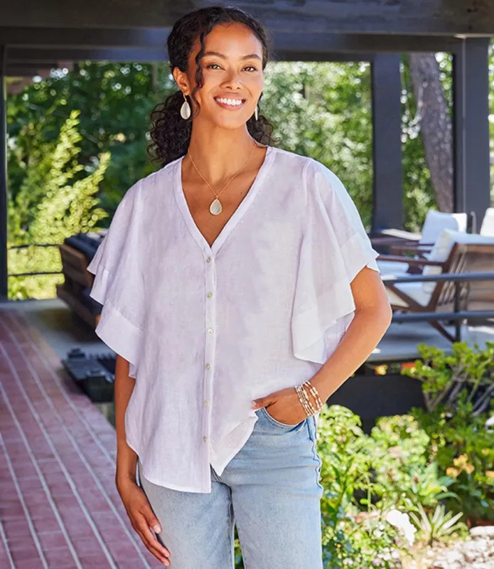 Flutter Sleeve Top made by Karen Kane
