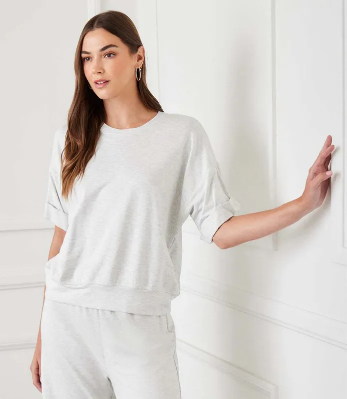 Cuffed Sleeve Tee sold by Karen Kane