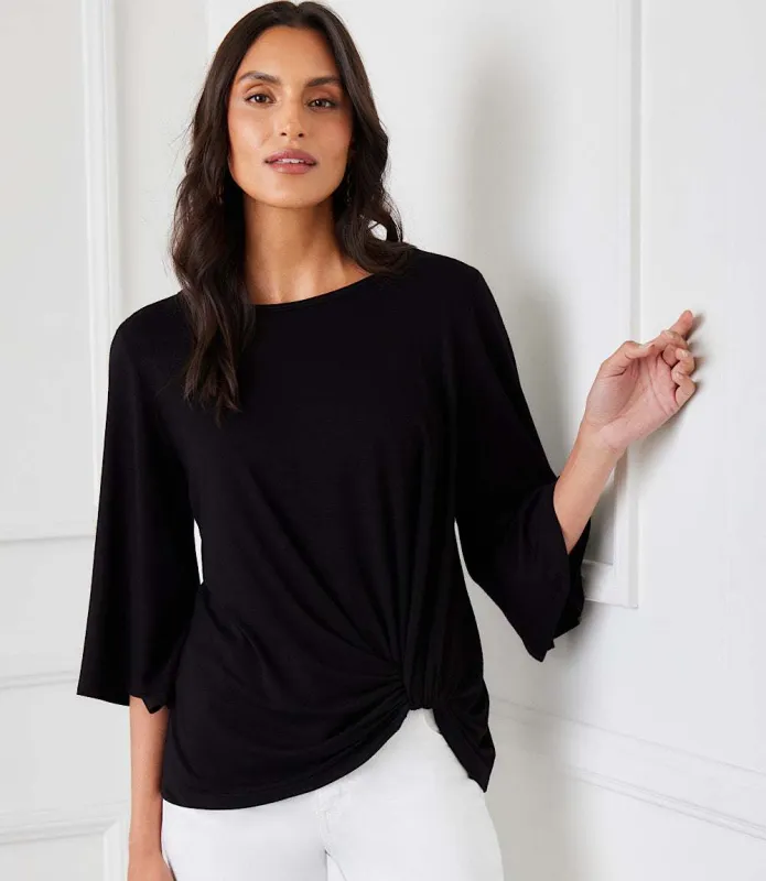 Flare Sleeve Pick-Up Top sold by Karen Kane