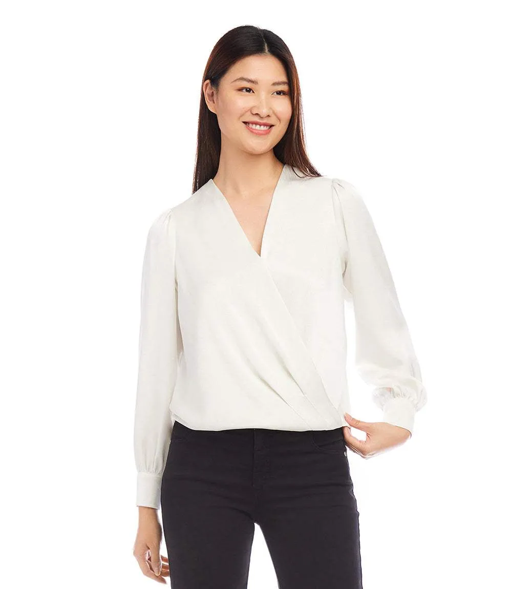 Drape Front Satin Top sold by Karen Kane product image thumbnail 2