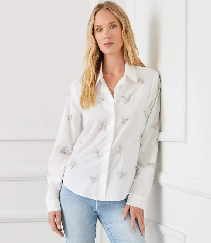 Embellished Button-Up Shirt made by Karen Kane
