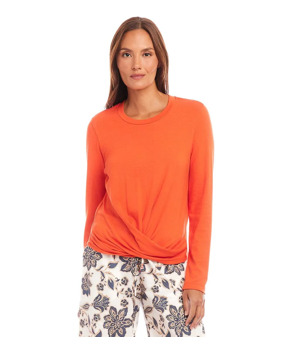 Long Sleeve Drape Front Top sold by Karen Kane product image thumbnail 3