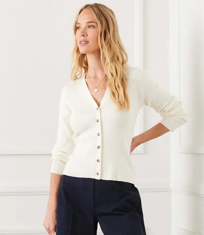 Ribbed Cardigan Sweater made by Karen Kane