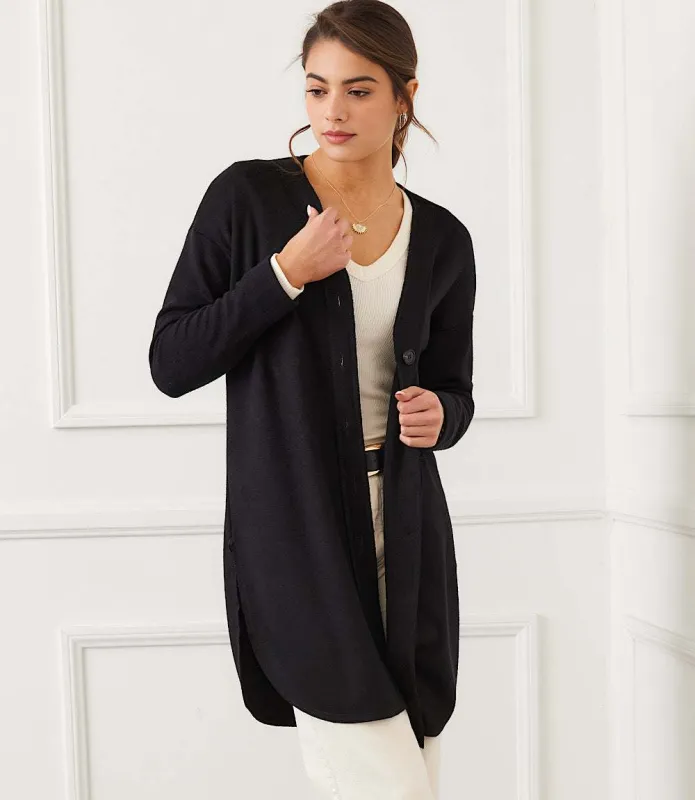 Long Sleeve Shirttail Cardigan made by Karen Kane