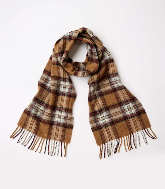 Merino Wool Fringed Plaid Scarf sold by Karen Kane