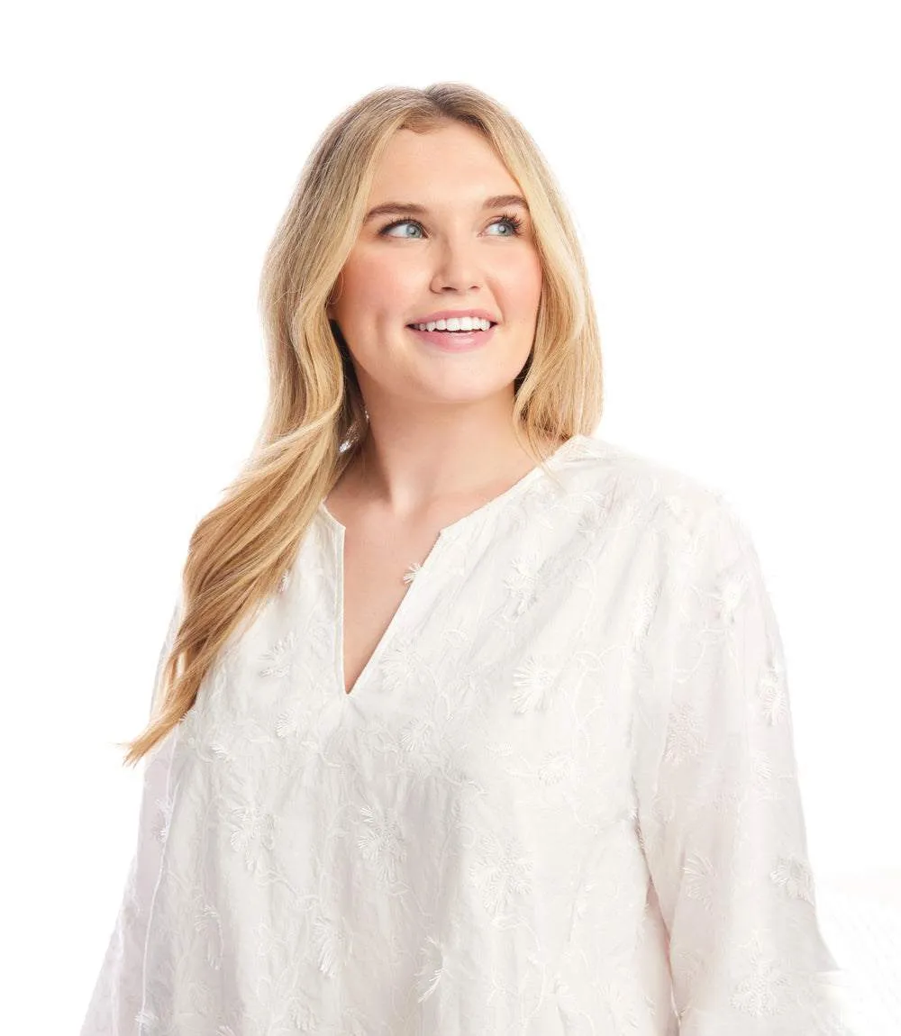 Plus Size 3/4 Sleeve Embroidered Tunic sold by Karen Kane product image thumbnail 4