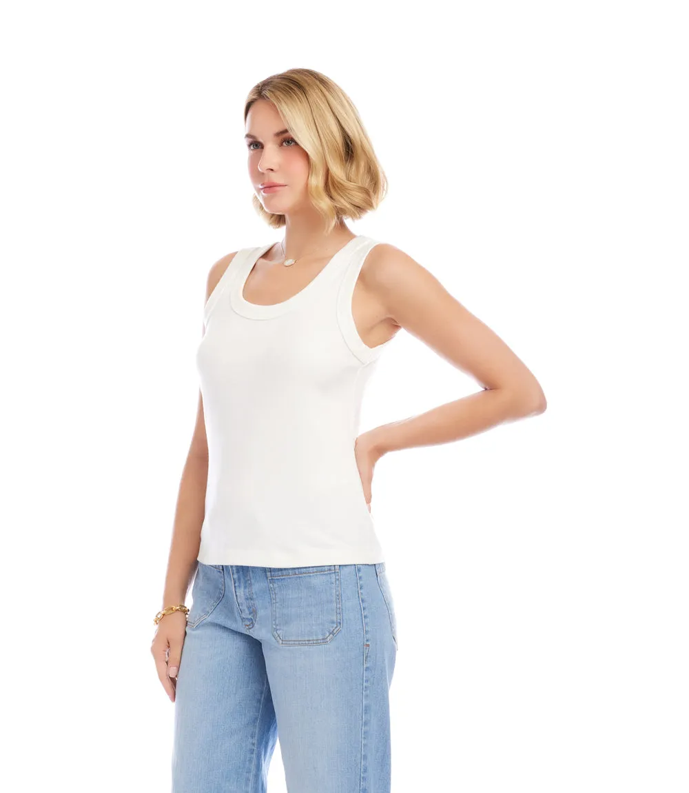 Ribbed Scoop Neck Tank sold by Karen Kane product image thumbnail 3