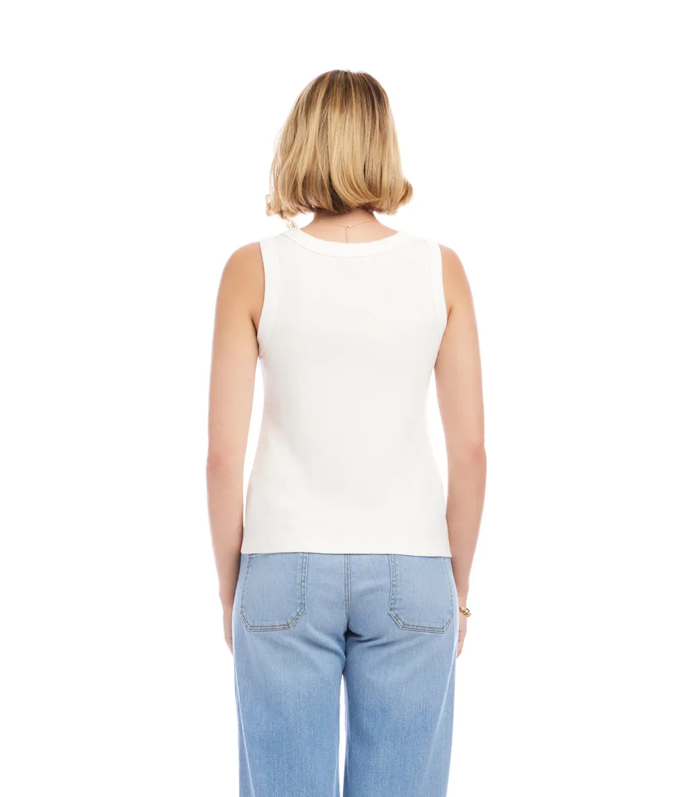 Ribbed Scoop Neck Tank sold by Karen Kane product image thumbnail 4