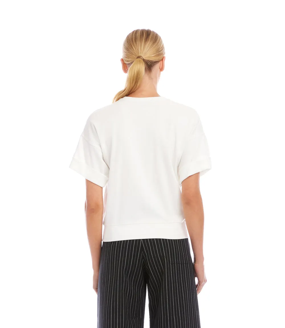 Ribbed Cuffed Sleeve Top sold by Karen Kane product image thumbnail 4