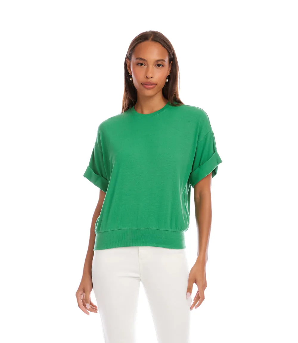 Ribbed Cuffed Sleeve Top sold by Karen Kane product image thumbnail 2
